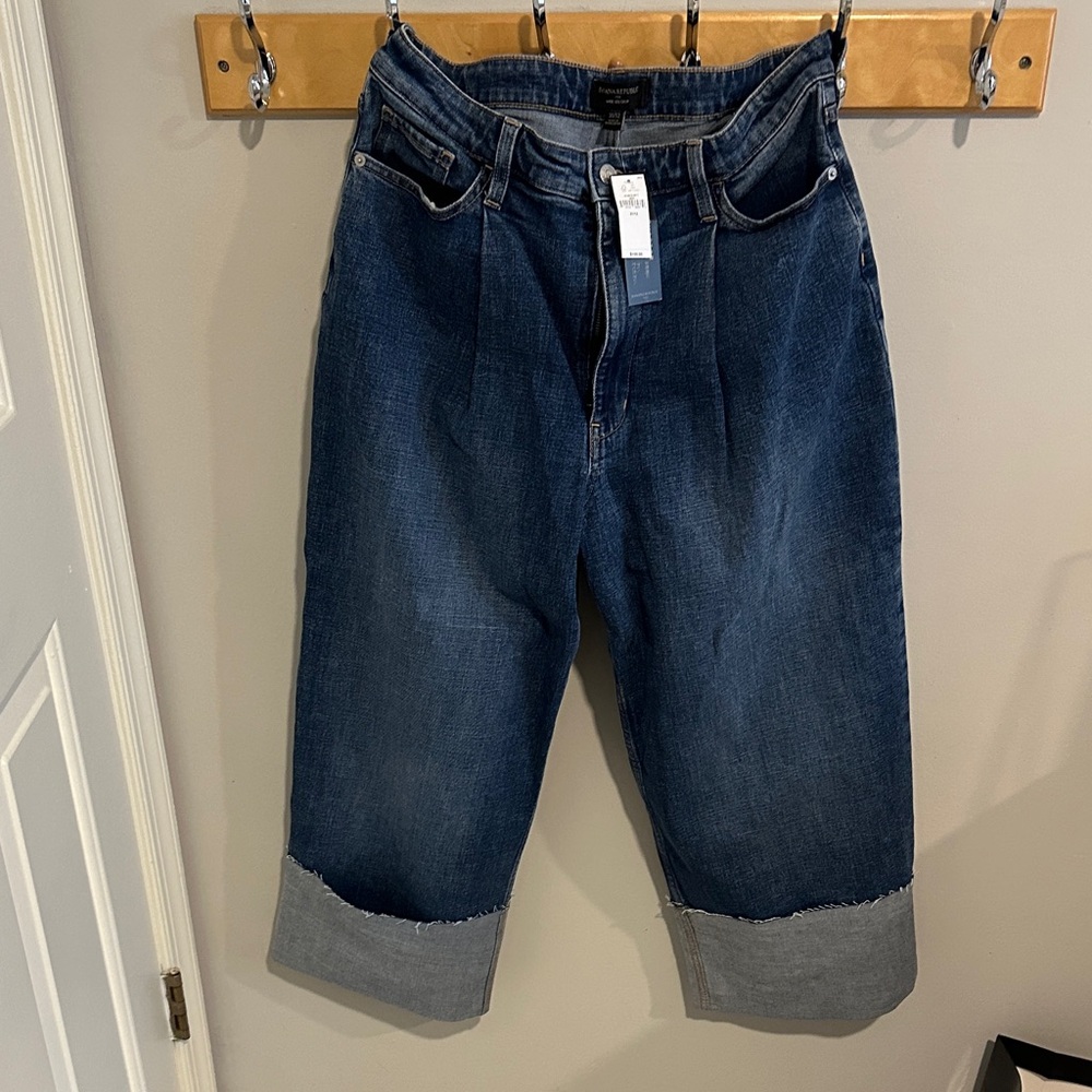 Dark Blue banana republic wide leg crop  Jeans